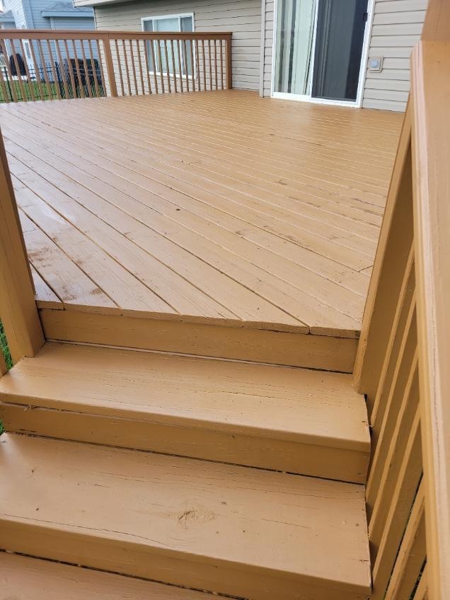 Deck build — finished with railing