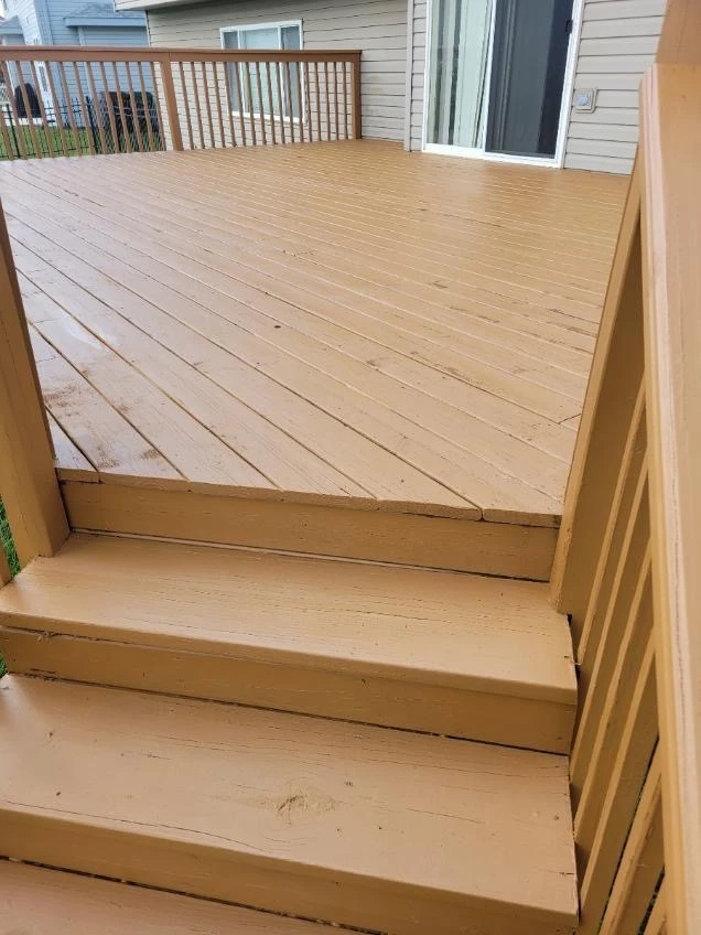 Deck build — finished with railing