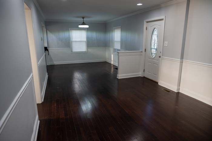 Dark hardwood flooring