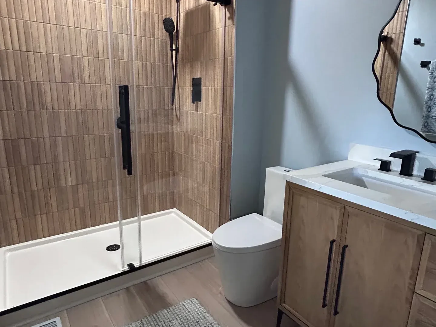 Bathroom remodel — walk-in shower, Wheeling, IL
