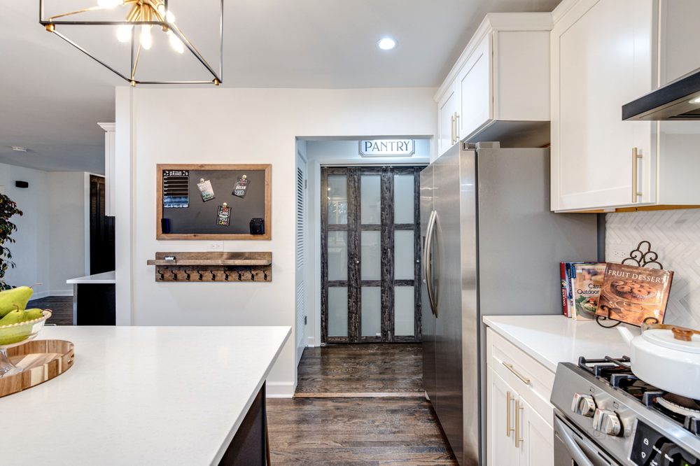 White kitchen with modern cabinetry